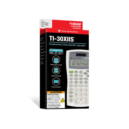 Texas Instruments TI-30XIIS Scientific Calculator, Black with Blue Accents (30XIIS/TBL/1L1/BK)