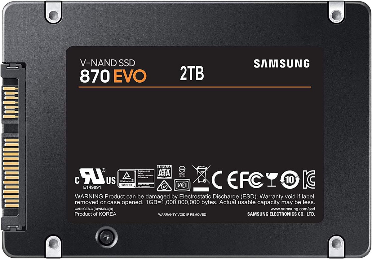 Samsung SSD 870 EVO SATA III 2.5” 2TB, Read Speeds Up to 560MB/s