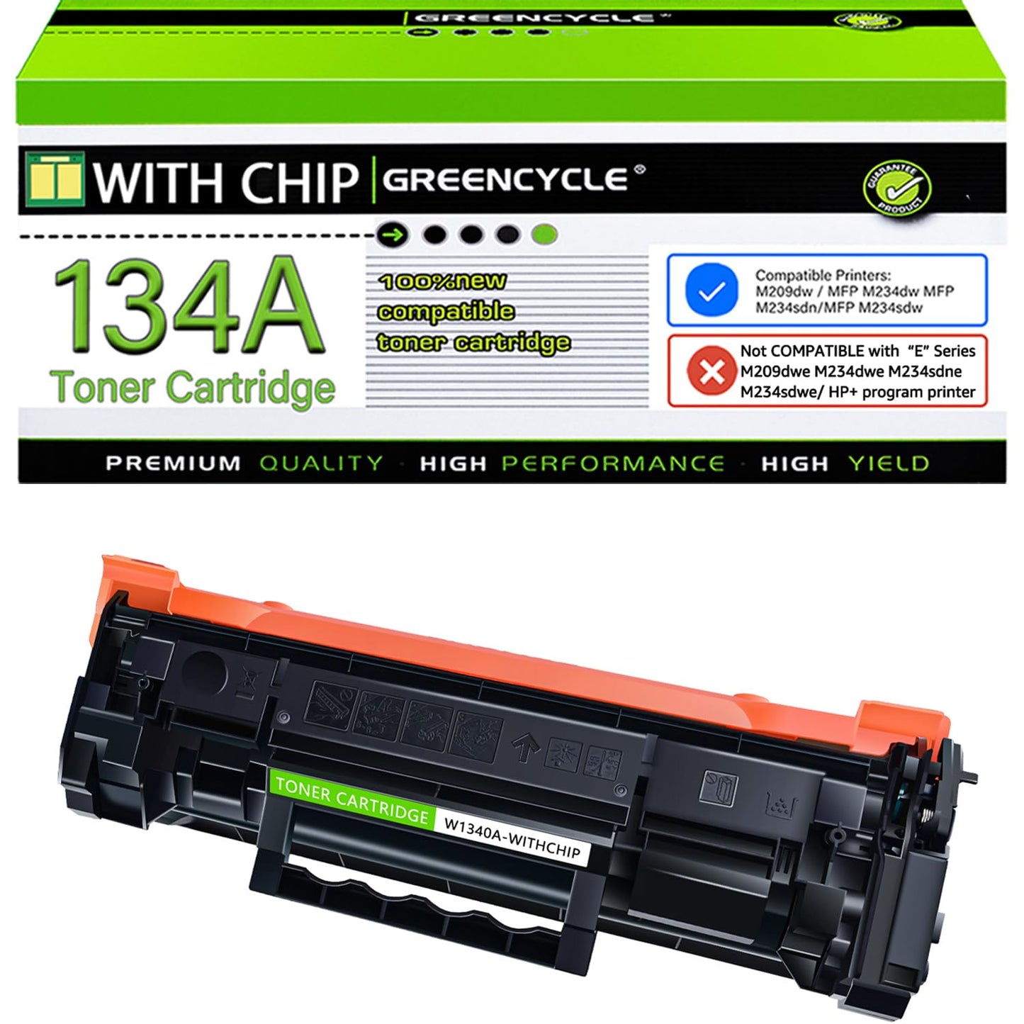 greencycle Compatible Toner Cartridge Replacement for HP 05A CE505A Work with LaserJet P2035 P2035N P2055DN P2030 P2050 P2055D P2055X 2055D Printer (Black, 1-Pack)