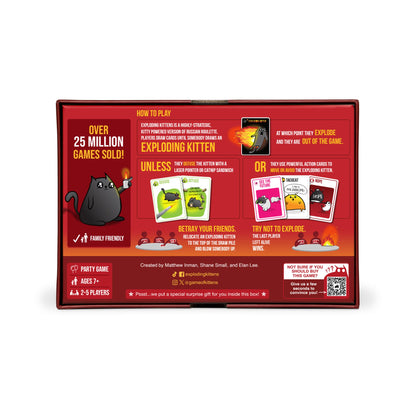 Exploding Kittens Original Edition - 2-5 Players - Ages 7+ - 15 Minutes to Play - High Stakes Card Game - Party Game, Family Game Night, Kid and Adult Card Game