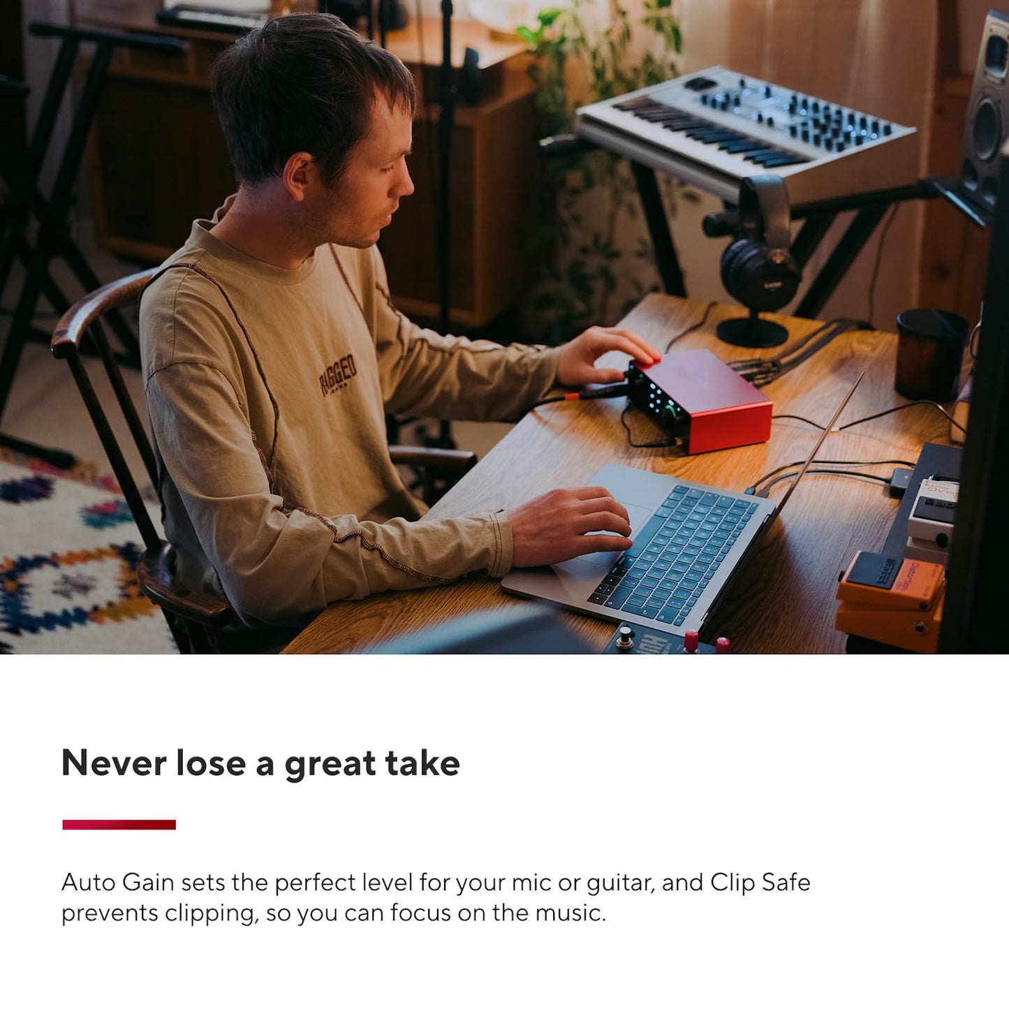 Focusrite Scarlett Solo 4th Gen USB Audio Interface, for the Guitarist, Vocalist, or Producer — High-Fidelity, Studio Quality Recording, and All the Software You Need to Record