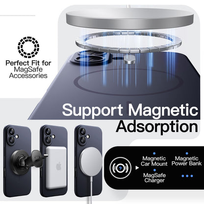 JETech Magnetic Slim Case for iPhone 17 Pro Max 6.9-Inch, Compatible with MagSafe, Ultra-Thin Lightweight Minimalist Phone Cover with Matte Finish and Full Camera Lens Protection (Black)