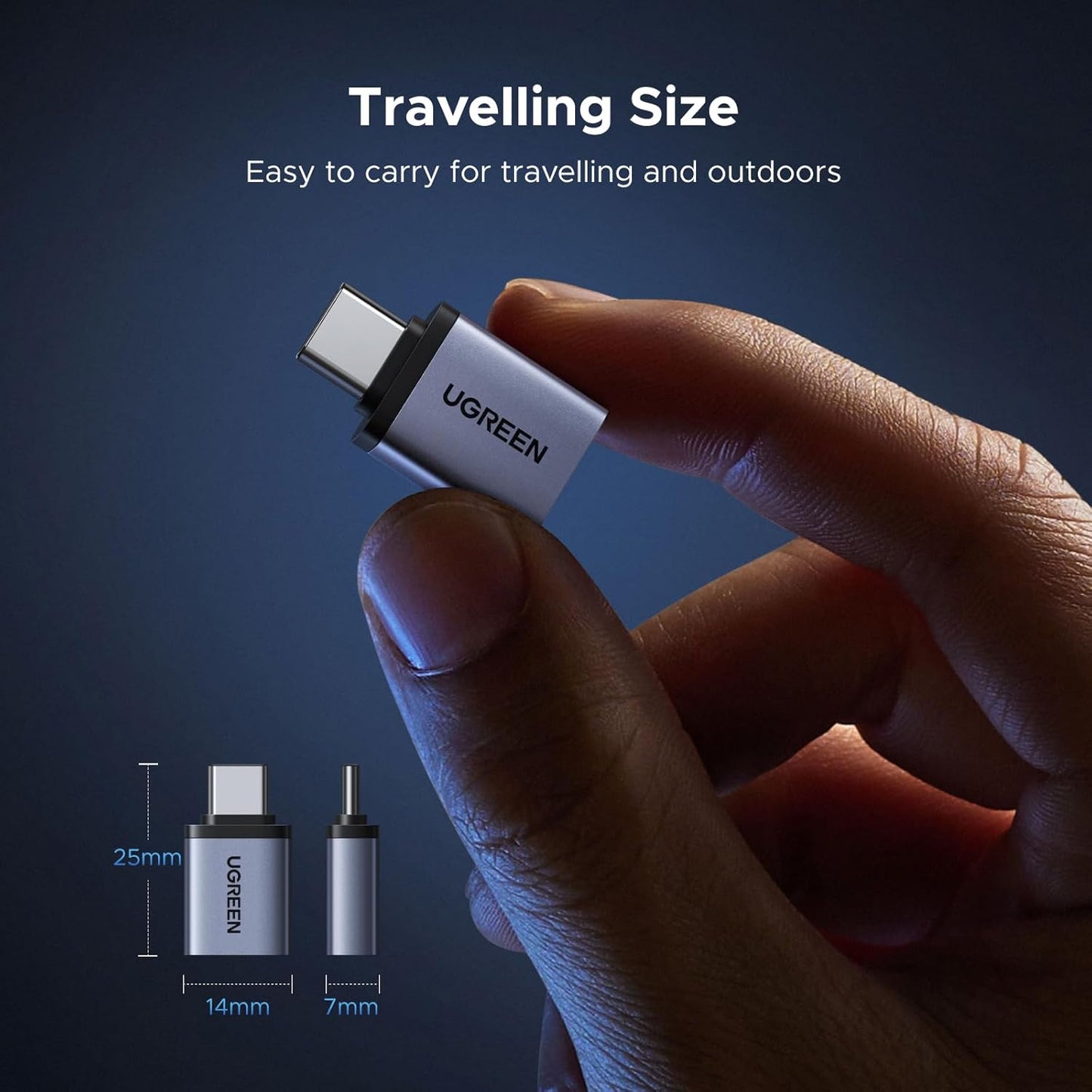 UGREEN USB C to USB Adapter 4 Pack, 10Gbps USBC Male to USB 3.2 Female Adapter, Type C USB C Adapter for MacBook Pro,iMac,iPhone 17 16 15 Pro Max,iPad Pro, Thunderbolt 4, Samsung,Space Gray