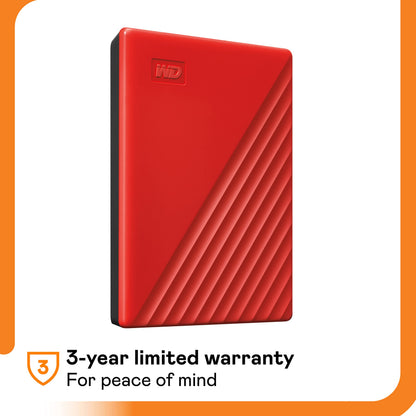 WD 5TB My Passport, Portable External Hard Drive, Black, backup software with defense against ransomware, and password protection, USB 3.1/USB 3.0 compatible - WDBPKJ0050BBK-WESN