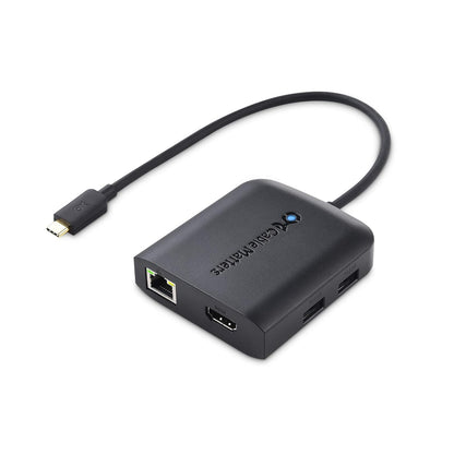 Cable Matters USB C Hub with HDMI 4K@60Hz, 100W Charging, Gigabit Ethernet, and 3X USB in Black - USBC and Thunderbolt 4 / USB4 / Thunderbolt 3 Port Compatible with Surface Pro, MacBook Pro, Dell XPS