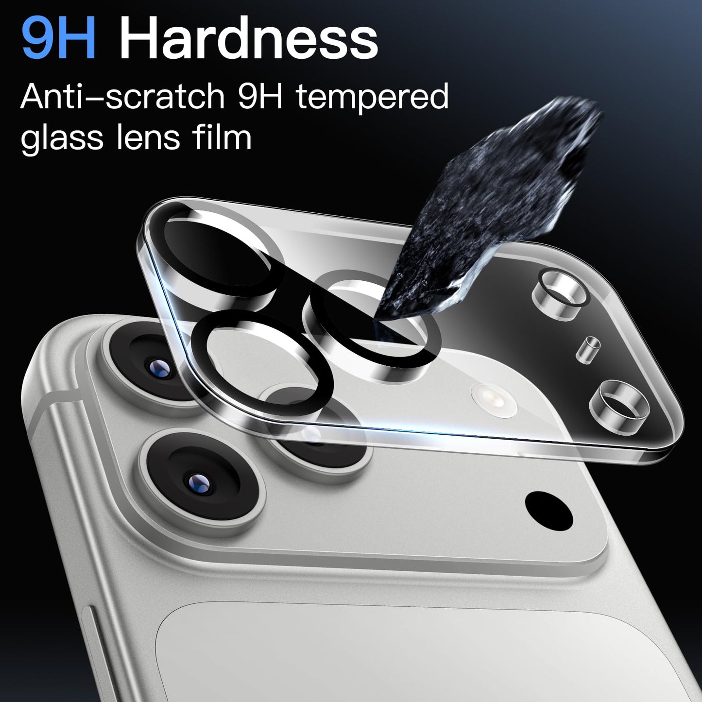 JETech Camera Lens Protector for iPhone 15 6.1-Inch and iPhone 15 Plus 6.7-Inch, 9H Tempered Glass, Anti-Scratch, Case Friendly, Does Not Affect Night Shots, HD Clear, 3-Pack