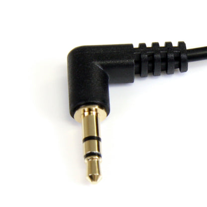 StarTech.com 15 ft. (4.6 m) 3.5mm Audio Cable - 3.5mm Slim Audio Cable - Gold Plated Connectors - Male/Male - Aux Cable (MU15MMS), Black