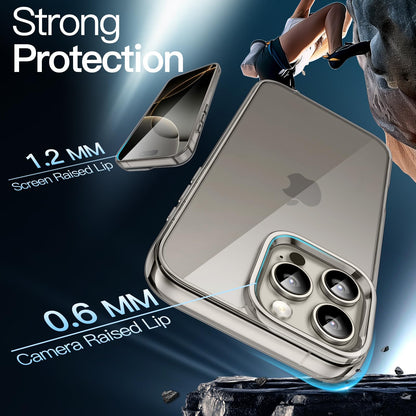 JETech Case for iPhone 16 6.1-Inch, Non-Yellowing Shockproof Phone Bumper Cover, Anti-Scratch Clear Back (Clear)