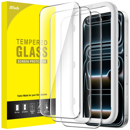 JETech Full Coverage Screen Protector for iPhone 17e (2026) / iPhone 16e, 9H Tempered Glass Film, Case-Friendly, HD Clear, 6.1-Inch Display, 3-Pack