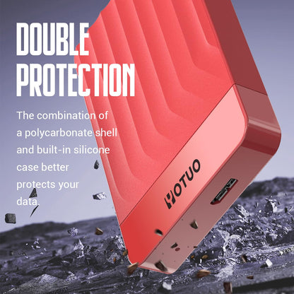 YOTUO 500GB External Hard Drive, Portable Storage Expansion HDD, USB 3.0 & USB-C for PC, Mac, Desktop, Laptop, Smartphone, PS4, Xbox One, Xbox 360, Office & Game Black