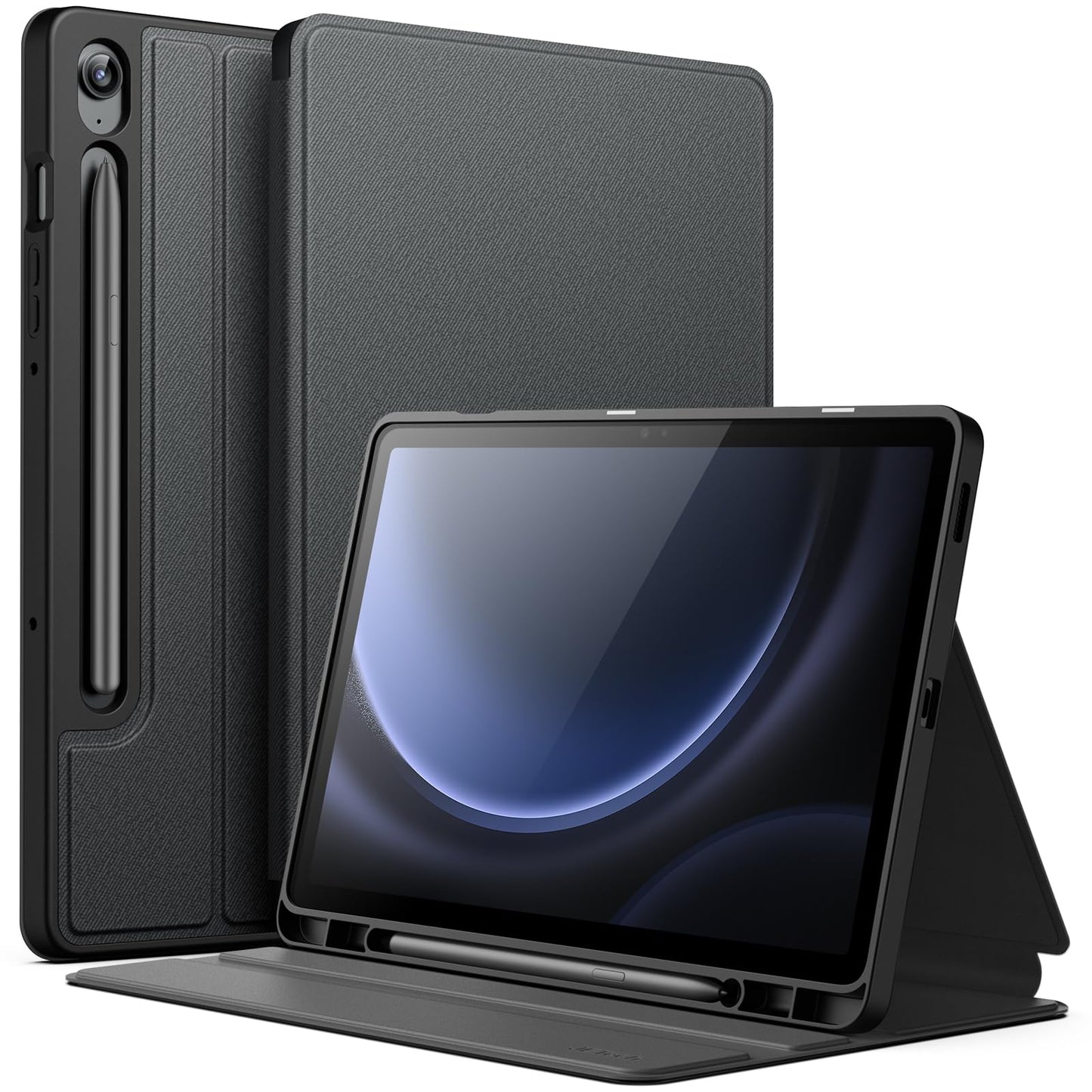 JETech Case for Samsung Galaxy Tab S10 Lite / S10 FE / S9 FE 10.9-Inch with S Pen Holder, Slim Folio Stand Protective Tablet Cover, Multi-Angle Viewing (Black)