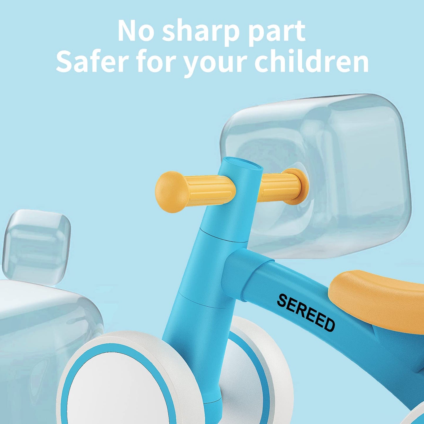 SEREED Baby Balance Bike for 1 Year Old Boys Girls 12-24 Month Toddler Balance Bike, 4 Wheels Toddler First Bike, First Birthday Gifts