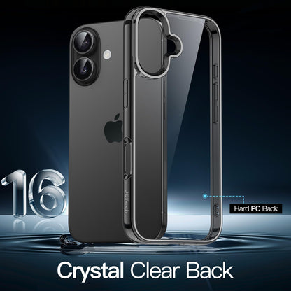 JETech Case for iPhone 16 6.1-Inch, Non-Yellowing Shockproof Phone Bumper Cover, Anti-Scratch Clear Back (Clear)