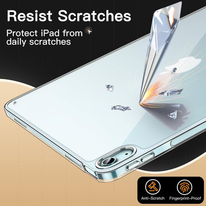 JETech Clear Case for iPad Pro 13-Inch M5/M4 (2025/2024), Anti-Yellowing Transparent Shockproof Slim Tablet Back Cover with Hard PC Back and Soft TPU Bumper