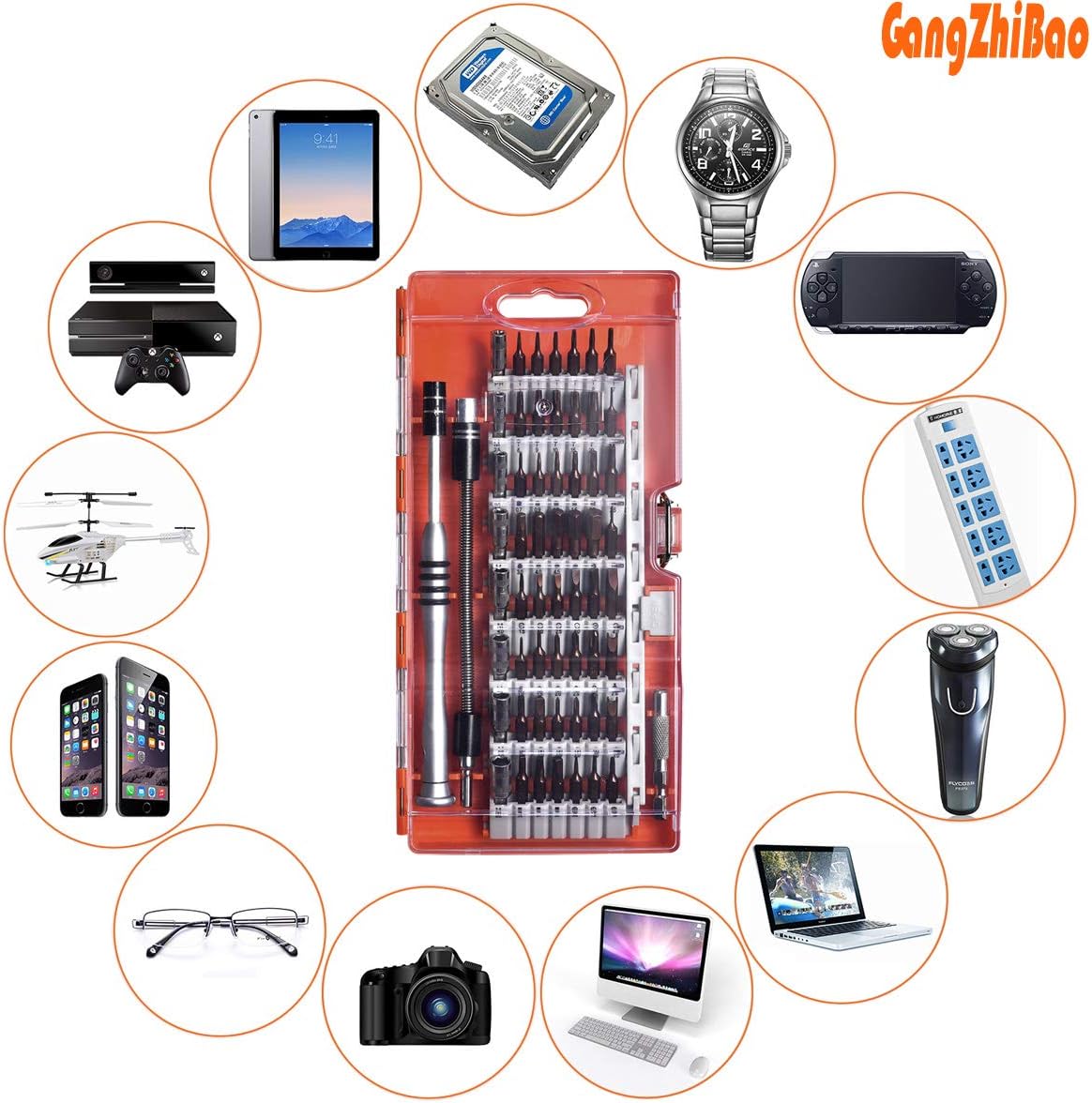 90pcs Electronics Repair Tool Kit Professional, Precision Screwdriver Set Magnetic for Fix Open Pry Cell Phone, Apple iPhone, Computer, PC, Laptop, Tablet, iPad, Mac book with Portable Bag