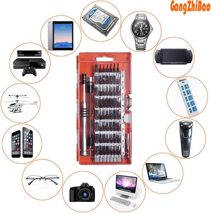 90pcs Electronics Repair Tool Kit Professional, Precision Screwdriver Set Magnetic for Fix Open Pry Cell Phone, Apple iPhone, Computer, PC, Laptop, Tablet, iPad, Mac book with Portable Bag
