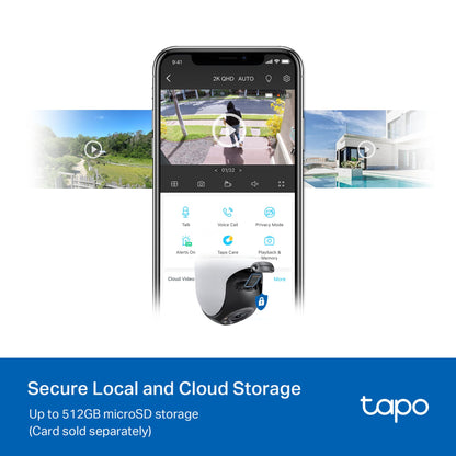 Tapo 1080P Outdoor Wired Pan/Tilt Security Wi-Fi Camera, 360° View, Motion Tracking, Works with Alexa & Google Home, Night Vision, Free AI Detection, Cloud & SD Card Storage(up to 512GB), Tapo C500…