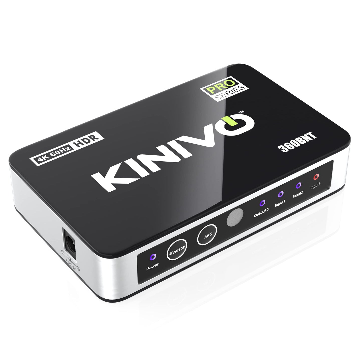 Kinivo HDMI Switch 5 in 1 Out 4K 60Hz (HDR 10, High Speed 18Gbps, IR Remote, HDCP2.2, Dolby Vision, VRR) - 550BN Switcher Compatible with Roku, PS5, Xbox, Apple TV, Nintendo Switch 2, Cable Box