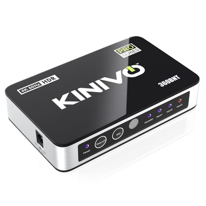 Kinivo HDMI Switch 5 in 1 Out 4K 60Hz (HDR 10, High Speed 18Gbps, IR Remote, HDCP2.2, Dolby Vision, VRR) - 550BN Switcher Compatible with Roku, PS5, Xbox, Apple TV, Nintendo Switch 2, Cable Box
