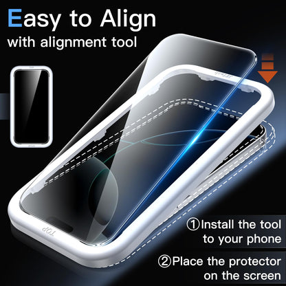 JETech Full Coverage Screen Protector for iPhone 17e (2026) / iPhone 16e, 9H Tempered Glass Film, Case-Friendly, HD Clear, 6.1-Inch Display, 3-Pack