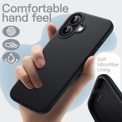 JETech Liquid Silicone Case for iPhone 17 Pro Max 6.9-Inch, Silky Soft Touch Full-Body Protection, Anti-Scratch Shockproof Phone Cover with Microfiber Lining (Dark Blue)
