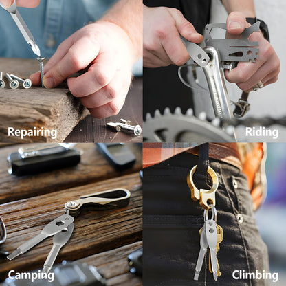 Gifts for men, Father's Day gifts 4-in-1 Pocket Screwdriver Keychain Tools, Mens for Dad Husband Boyfriends Cool Gadgets (Upgraded Style - White)