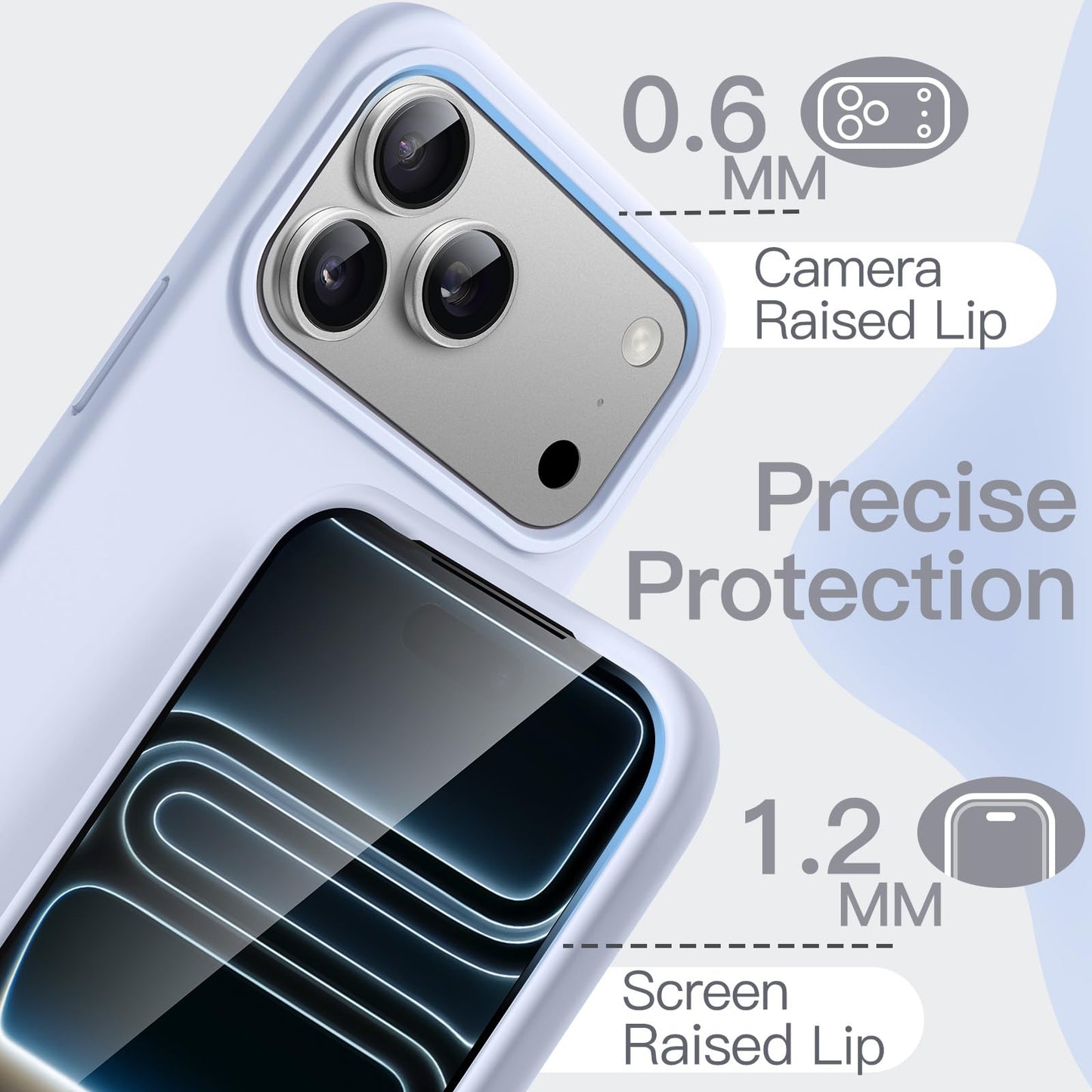 JETech Liquid Silicone Case for iPhone 17 Pro Max 6.9-Inch, Silky Soft Touch Full-Body Protection, Anti-Scratch Shockproof Phone Cover with Microfiber Lining (Dark Blue)