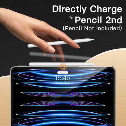 JETech Case for iPad Pro 11-Inch 2022/2021/2020 Model (4th/3rd/2nd Generation), Soft TPU Transparent Slim Shockproof Tablet Cover, Support Pencil 2nd Charging (Clear)