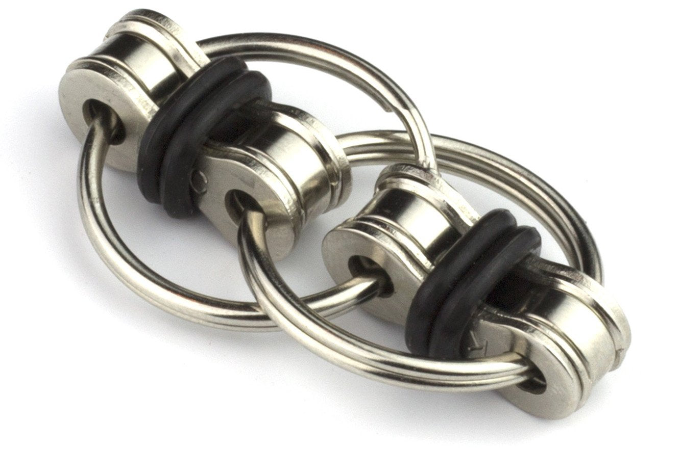 Tom's Fidgets Original Flippy Chain Fidget Toy - Perfect for ADHD, Anxiety, and Autism - Bike Chain Fidget Stress Reducer for Adults and Kids (Single Blue)