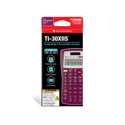 Texas Instruments TI-30XIIS Scientific Calculator, Black with Blue Accents (30XIIS/TBL/1L1/BK)