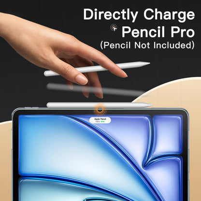 JETech Clear Case for iPad Pro 13-Inch M5/M4 (2025/2024), Anti-Yellowing Transparent Shockproof Slim Tablet Back Cover with Hard PC Back and Soft TPU Bumper