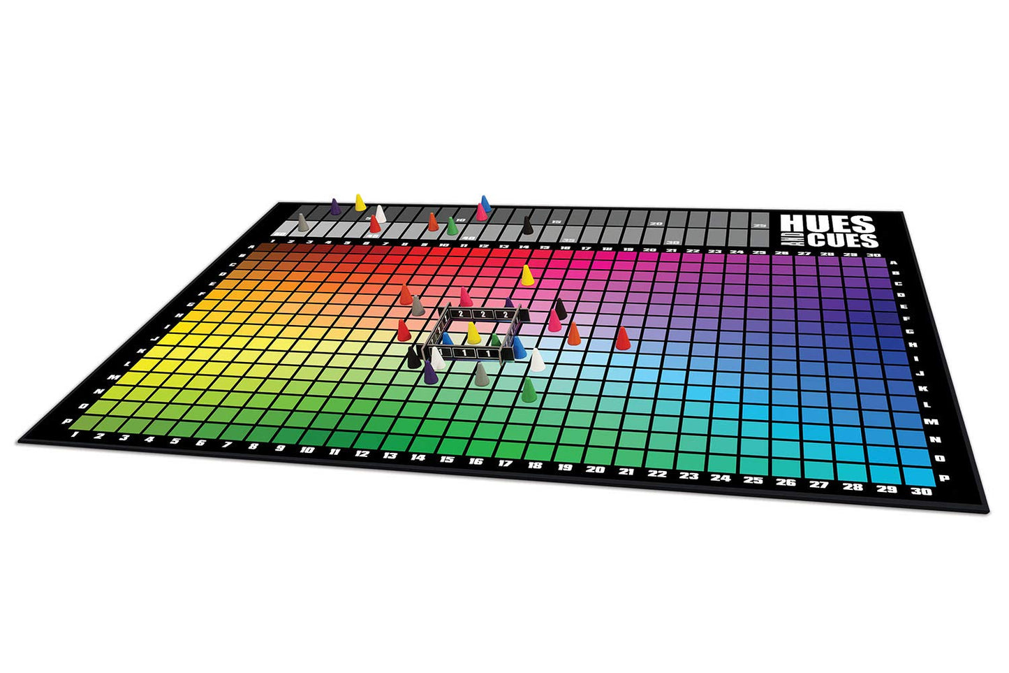 HUES and CUES - Vibrant Color Guessing Board Game for 3-10 Players Ages 8+, Connect Clues and Guess from 480 Color Squares