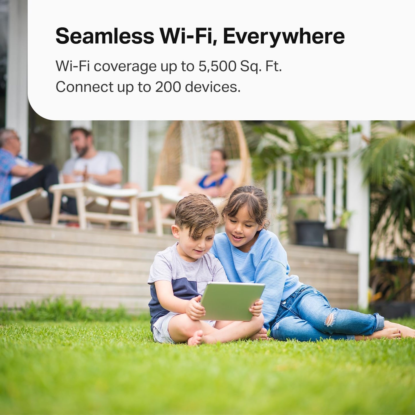 TP-Link Deco XE75 AXE5400 Tri-Band WiFi 6E Mesh System - Covers up to 5500 Sq.Ft, Replaces WiFi Router and Extender, AI-Driven Mesh, 6GHz Band, 2-Pack