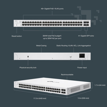 TP-Link TL-SG108S 8 Port Gigabit Ethernet Switch | Desktop/Wall-Mount | Plug & Play | Fanless | Sturdy Metal | 3 Year Manufacturer Warranty | 802.1p/DSCP QoS & IGMP Snooping | Compact Design