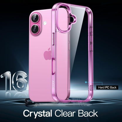 JETech Case for iPhone 16 6.1-Inch, Non-Yellowing Shockproof Phone Bumper Cover, Anti-Scratch Clear Back (Clear)