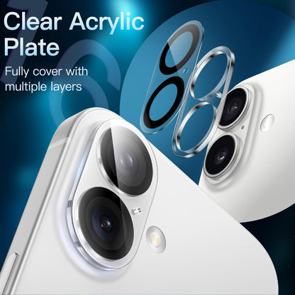 JETech Camera Lens Protector for iPhone 15 6.1-Inch and iPhone 15 Plus 6.7-Inch, 9H Tempered Glass, Anti-Scratch, Case Friendly, Does Not Affect Night Shots, HD Clear, 3-Pack