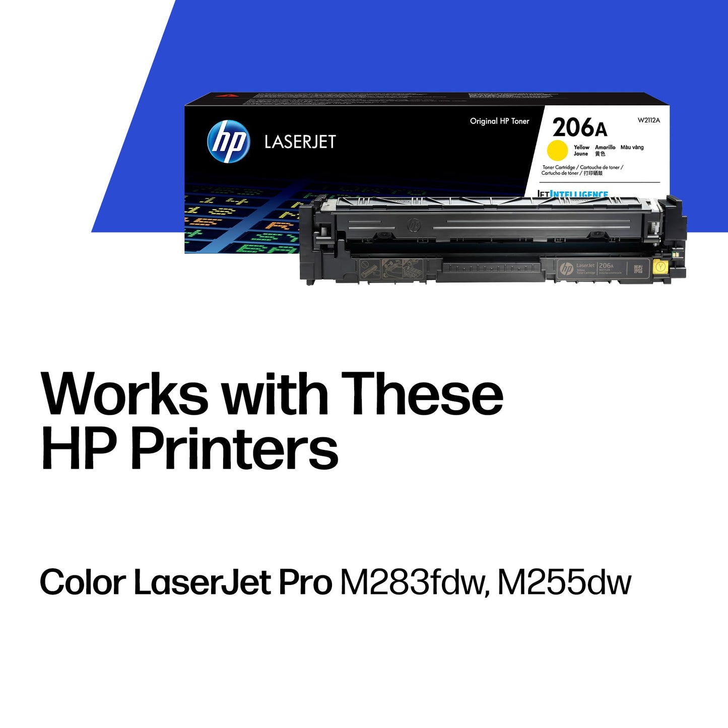 HP 206A Black Toner Cartridge | Works with Color LaserJet Pro M255,MFP M282,M283 Series | W2110A,(Pack of 2)
