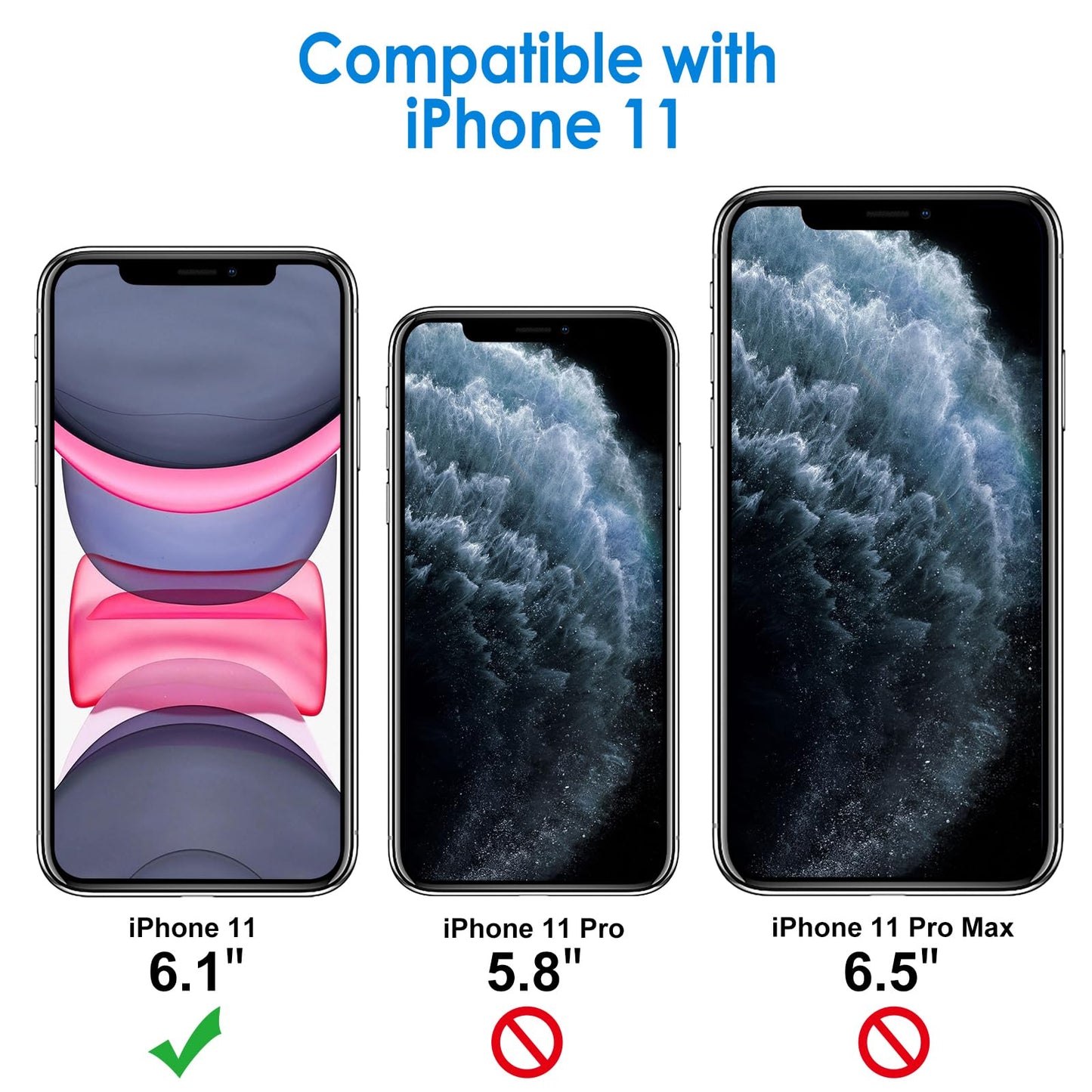 JETech Case for iPhone 11 6.1-Inch, Non-Yellowing Shockproof Phone Bumper Cover, Anti-Scratch Clear Back (Clear)