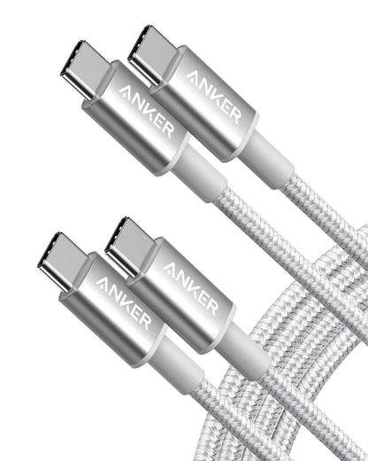 Anker USB C to USB C Cable, Type-C 60W Fast Charging Cable (6 FT, 2Pack) for iPhone 17 Series, iPad mini 6 and More (Black)