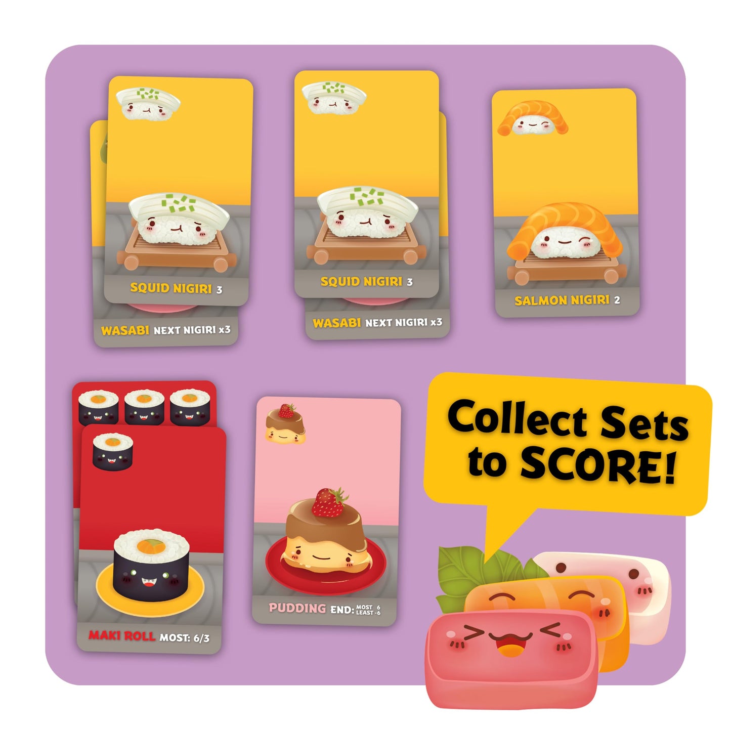 Sushi Go - The Pick and Pass family Card Game from Gamewright, great for 2-5 players aged 8 and up