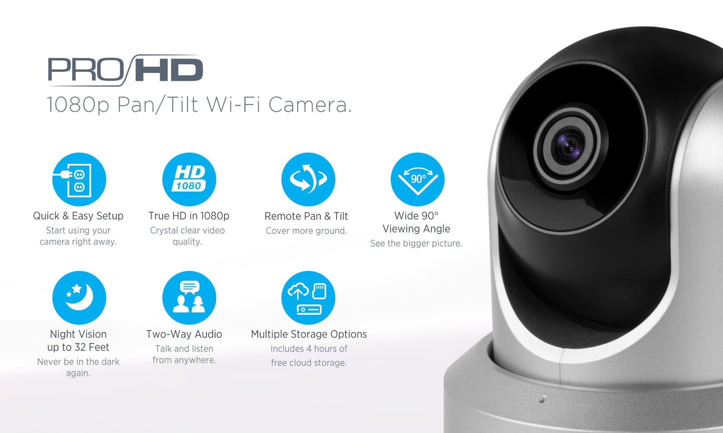 Amcrest ProHD 1080P WiFi 2MP (1920TVL) Indoor Pan/Tilt Security Wireless IP Camera IP2M-841B (Black)
