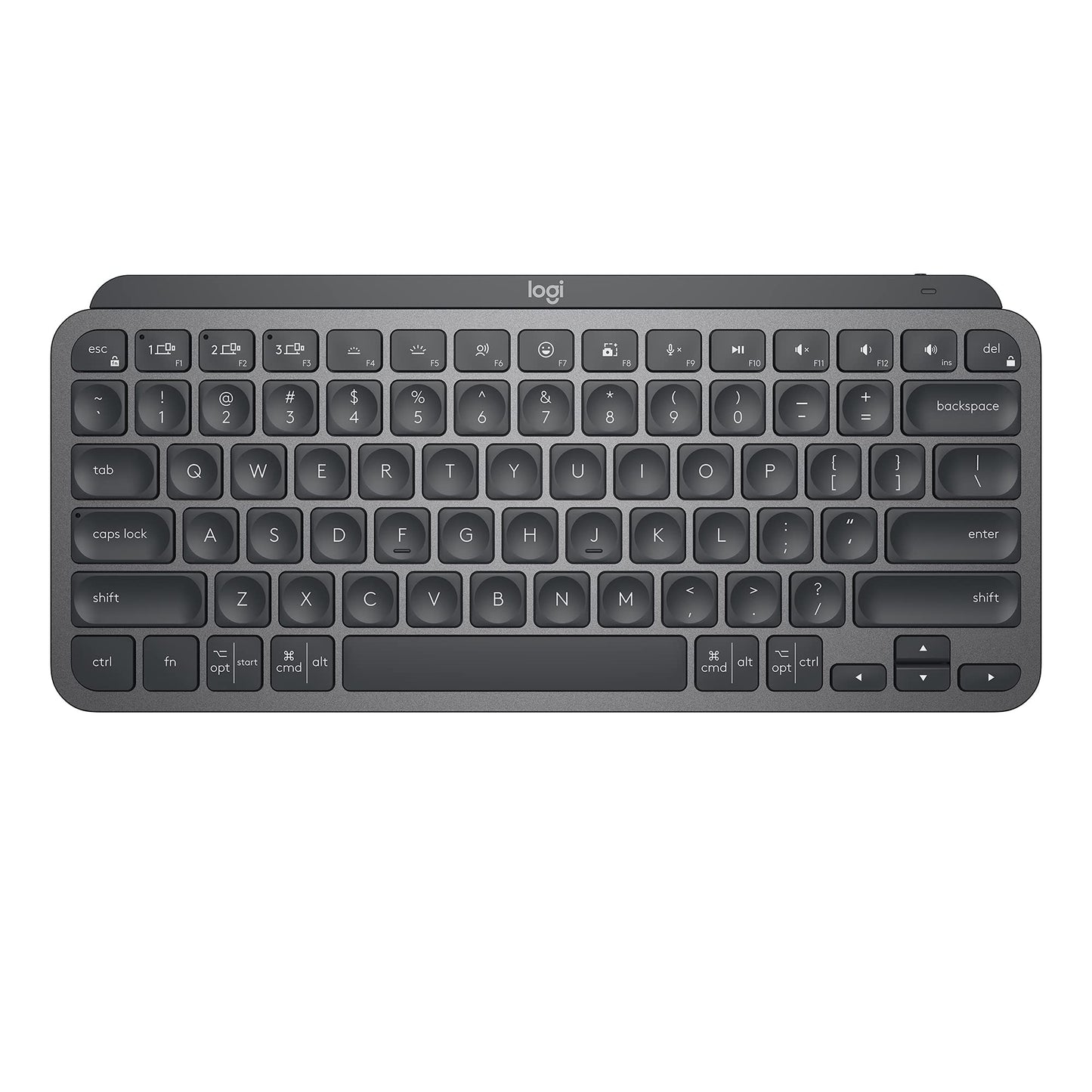 Logitech MX Keys Mini Minimalist Wireless Illuminated Keyboard, Compact, Bluetooth, Backlit, USB-C, Compatible with Apple macOS, iOS, Windows, Linux, Android, Metal Build - Graphite