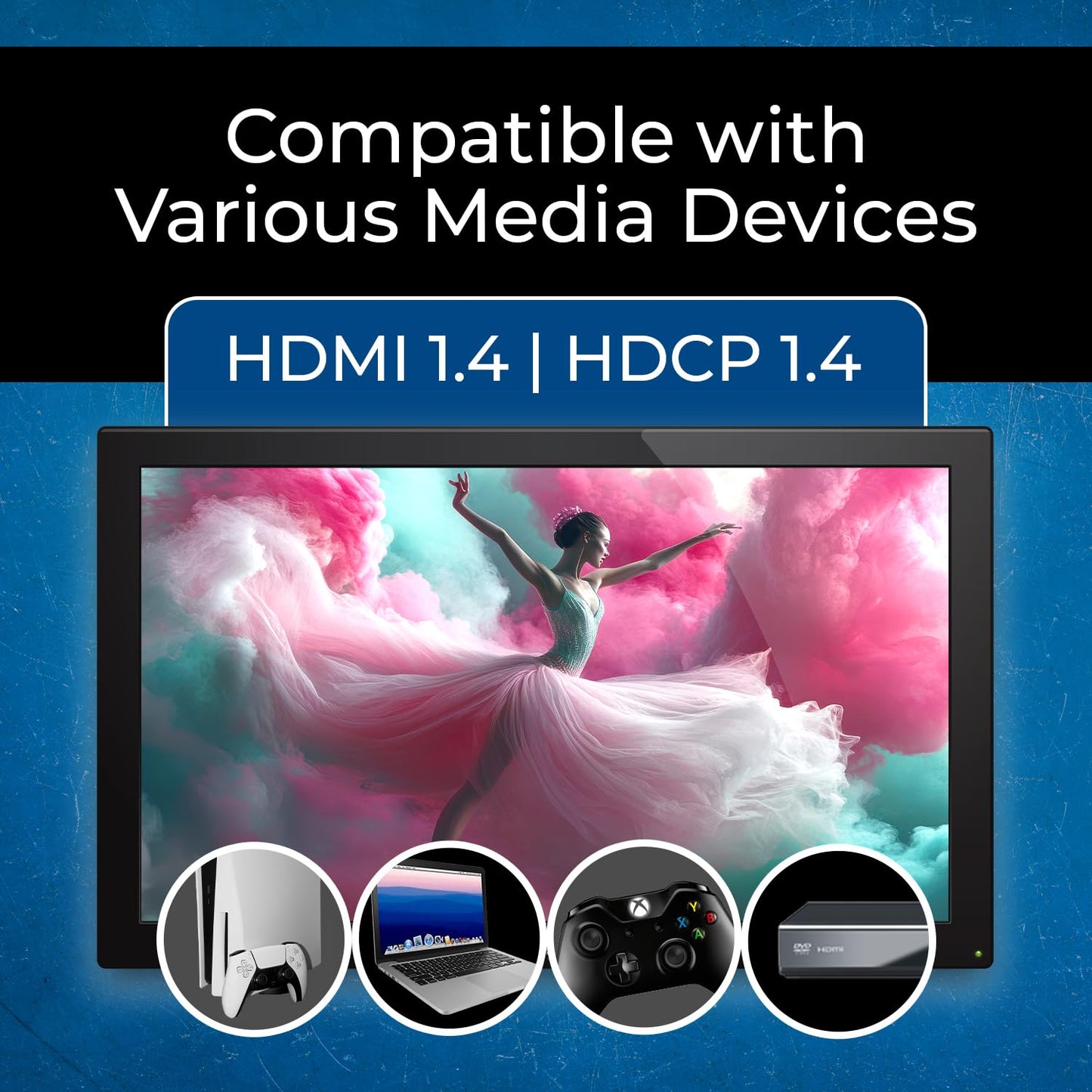 OREI 4K 4x4 HDMI Extender Matrix - UltraHD 4K @ 60Hz 4:4:4 Over Single CAT5e/6/7 Cable with HDR Switcher & IR Control, RS-232 - Up to 230 Ft - 1080P Downscale - 4 x Loop Out - 4 Receivers Included