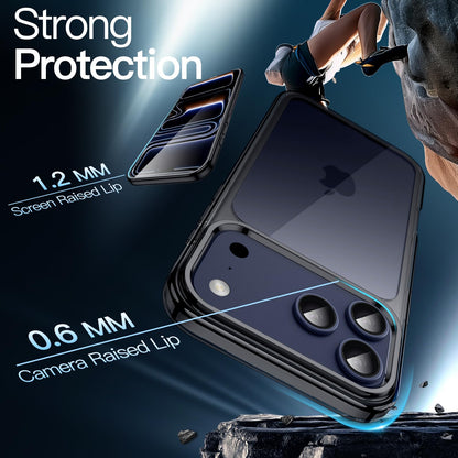JETech Case for iPhone 17 Pro Max 6.9-Inch, Non-Yellowing Shockproof Phone Bumper Cover, Anti-Scratch Clear Back (Clear)