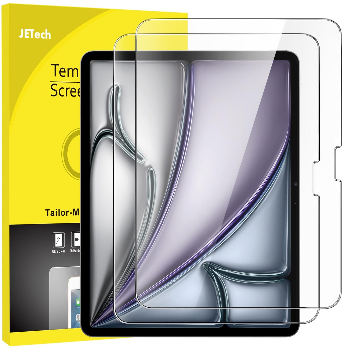 JETech Screen Protector for iPad (A16) 11th/10th Generation (2025/2022), 9H Tempered Glass Film, HD Clear, 2-Pack