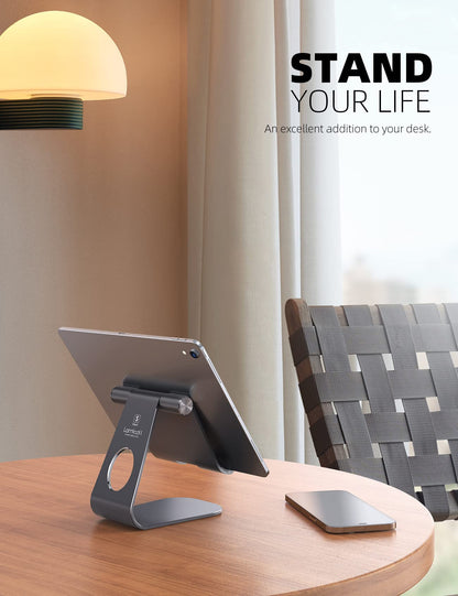 Lamicall S1 Tablet Stand, Adjustable Tablet Holder - Desktop Stand Dock Holder for 4-13" Tablet, iPad Pro 11, 9.7, 10.5, 12.9 Air Mini, Kindle, Tab, Switch, Viral Podcast Video Office Desk Accessories