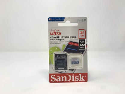 SanDisk Ultra 32GB UHS-I/Class 10 Micro SDHC Memory Card With Adapter - SDSDQUAN-032G-G4A