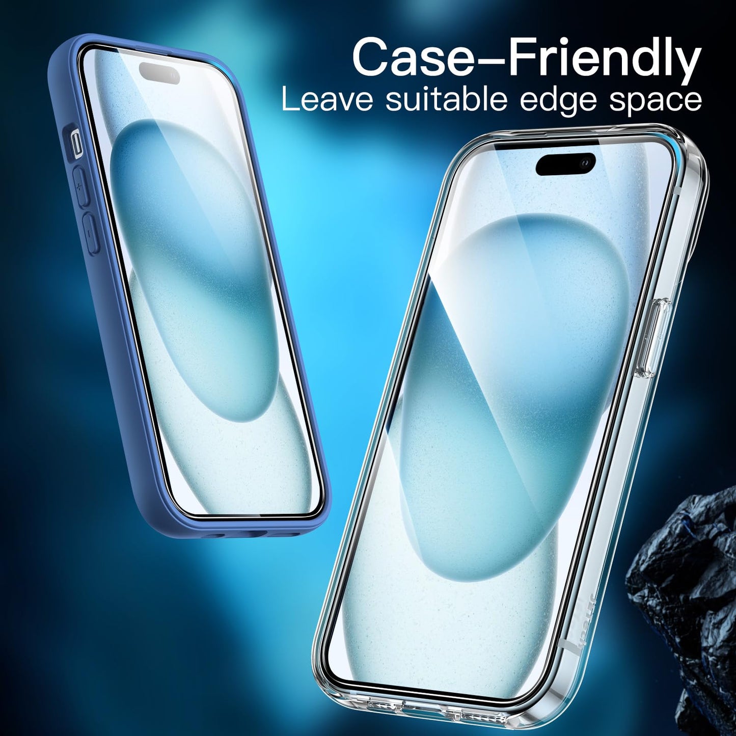 JETech Full Coverage Screen Protector for iPhone 17e (2026) / iPhone 16e, 9H Tempered Glass Film, Case-Friendly, HD Clear, 6.1-Inch Display, 3-Pack