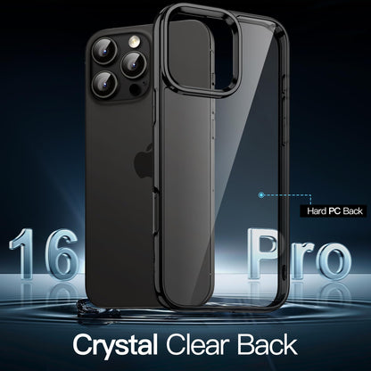 JETech Case for iPhone 16 6.1-Inch, Non-Yellowing Shockproof Phone Bumper Cover, Anti-Scratch Clear Back (Clear)