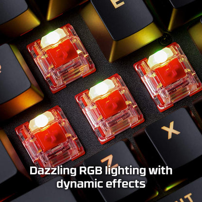 HyperX Alloy Origins 65 - Mechanical Gaming Keyboard – Compact 65% Form Factor - Linear Red Switch - Double Shot PBT Keycaps - RGB LED Backlit - NGENUITY Software Compatible,Black